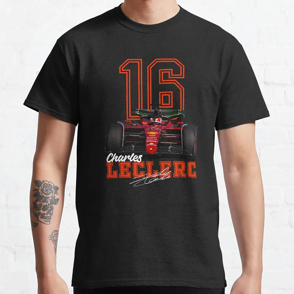 

Vintage Charles Leclerc 16 T-Shirt For the racing lovers gift graphic t shirts large size tops 100% cotton clothing