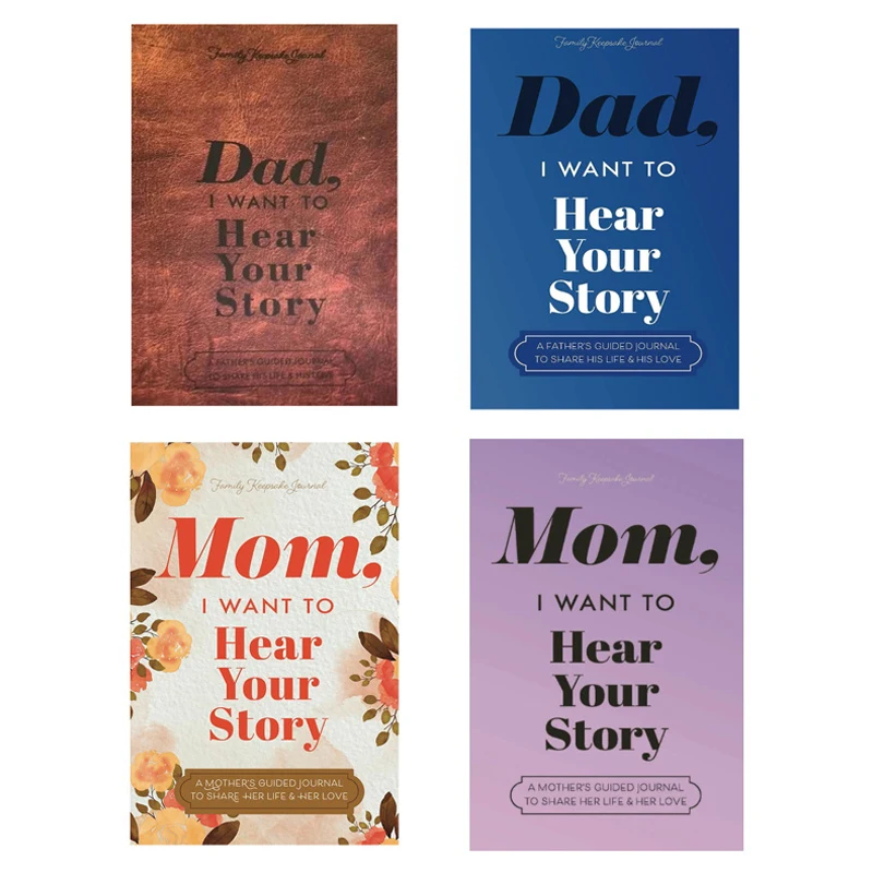 Dad/Mom I Want To Hear Your Story Journal A Father\'s Guided Journal Multipurpose Journal Book Portable Notebook School Parents