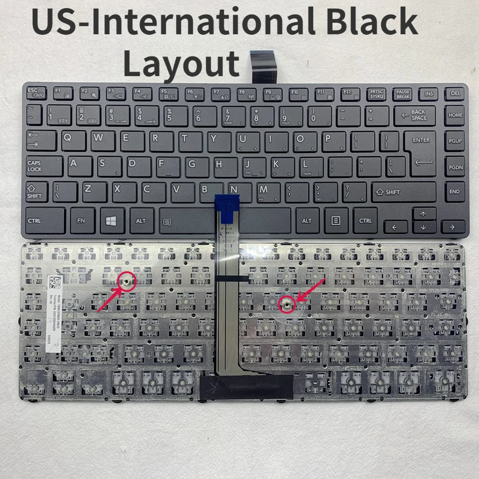 

US-International Laptop Keyboard For Toshiba Tecra A40-C-14L A40-C-17C A40-c1430 a40-c1440 a40-c1443 Series US-I Layout