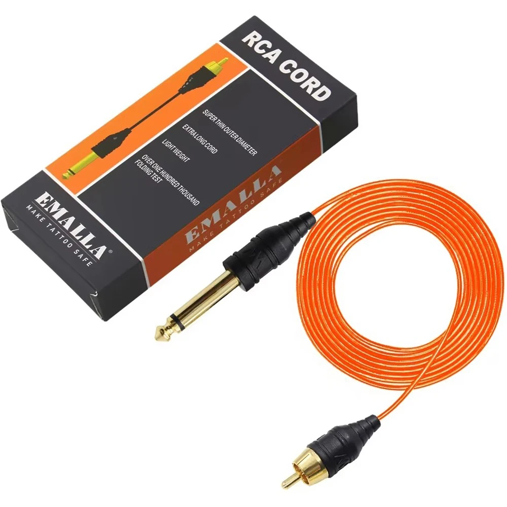 

EMALLA зажим для татуировки шнур RCA резиновый силиконовый зажим кабель для тату-машины ручка источник питания для татуировки Бесплатная доставка