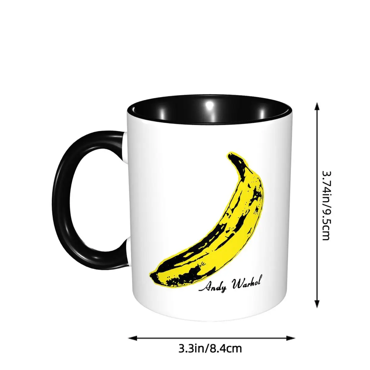 Andy Warhol Sunset Cat Cattle Banana Mug Funny Ceramic Coffee Cups Tea Mugs Milk Cup Drinkware Gift for Friends
