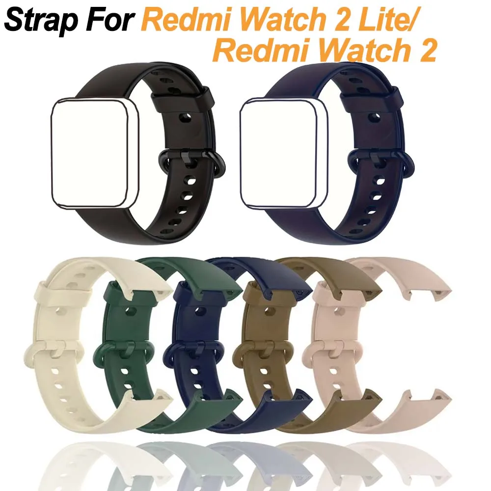 Nova pulseira de silicone colorida para Xiaomi Mi Watch 2 Lite/Redmi Watch 2, bracelete para Xiaomi Mi Watch 2 Lite/Redmi Watch 2