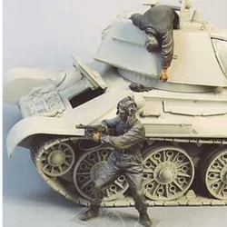 1/35  Resin Figure Model Building Kits Historical Military Hobby GK Tank Crew 2 Persons Unassembled Unpainted DIY Toys 940A