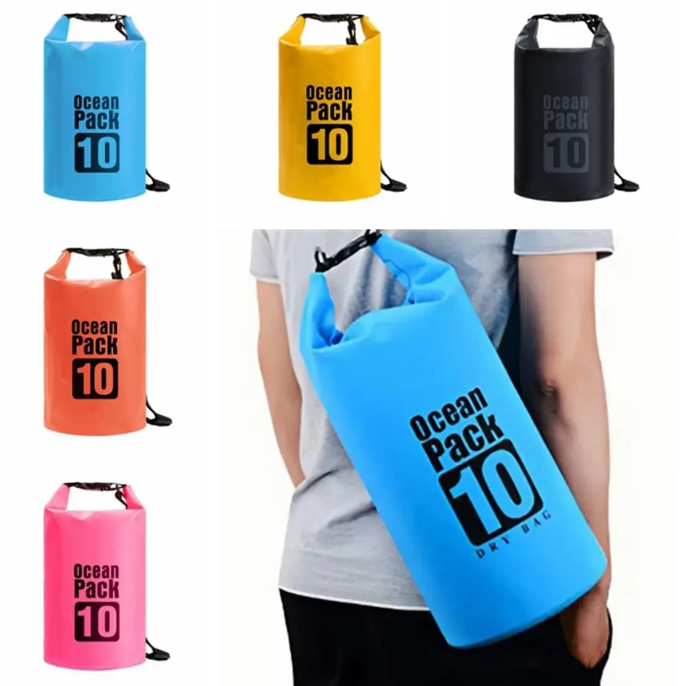 

10L Waterproof Dry Bag Waterproof with Shoulder Straps Swimming Bucket Bag Foldable Lightweight Beach Backpack Fishing Hiking