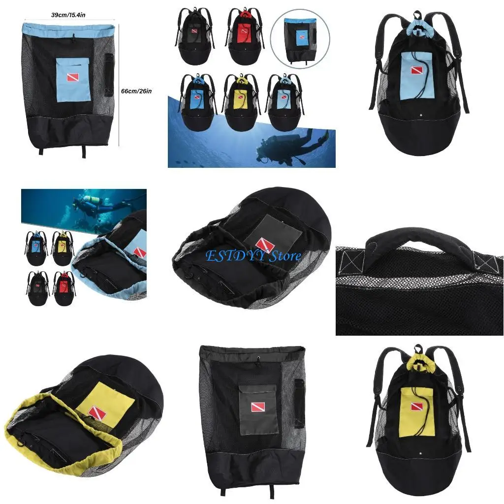 

G6DE Diving Bag Diving Bag for Diving and Snorkeling Equipment 80L Mesh Backpack Holds Mask Fins Drawstring Bag