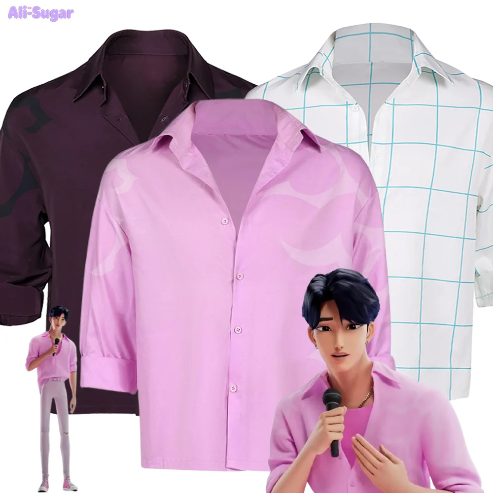 

Jinu Cosplay Shirts Kpop Demon Hunters Saja Boys Roleplay Pink Shirt Costume Cosplay Events Gatherings Themed Parties Halloween
