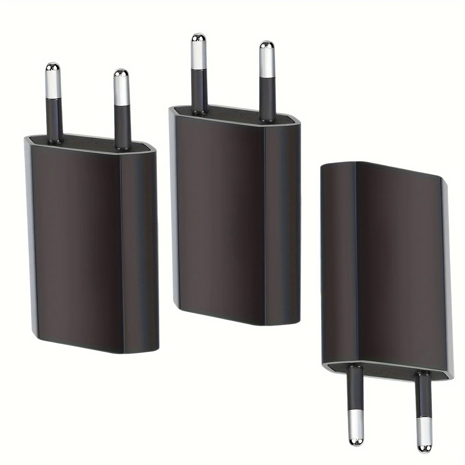 3/5/10 قطعة مصدر الطاقة USB قابس طاقة 5 فولت 1A شاحن السفر جدار شحن شاحن محول الطاقة USB التيار المتناوب الاتحاد الأوروبي التوصيل (أسود) للهاتف