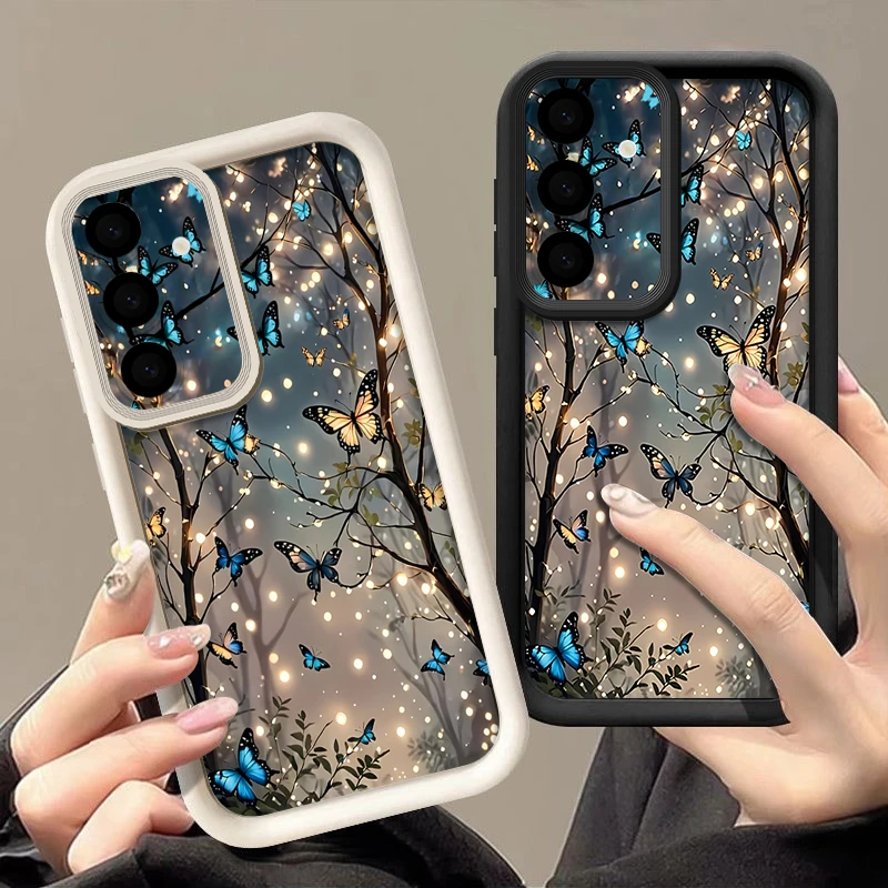 Glow In The Dark Butterfly Print Phone Case For Samsung Galaxy S26 S25 S24 S23 S21 Ultra S25 Edge S24 S25 FE S22 Plus Soft Cover - view 3