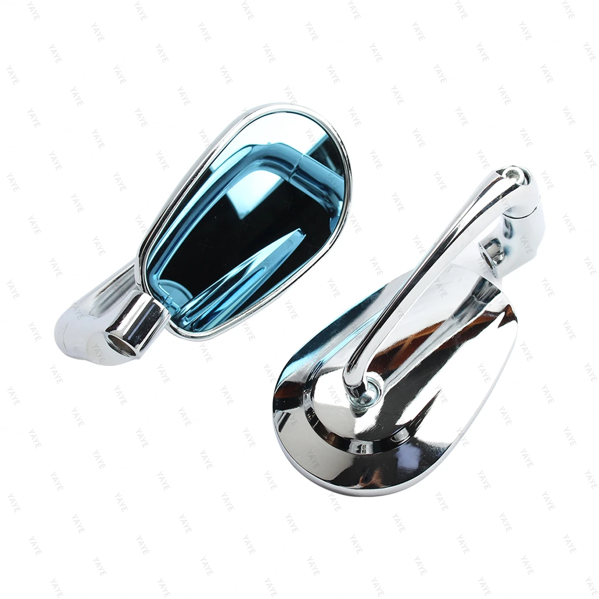

8mm 10mm Motorcycle Retro Oval Rearview Side Mirrors L-Bar Chrome/Black Aluminum Motorbike Accessories For Harley Yamaha Honda