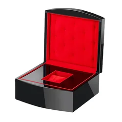 Luxury Black Red Watch Box Handmade Wooden Lacquer Watch Storage Boxes Ring Jewelry Organizer Display Cabinet Decoration Gifts