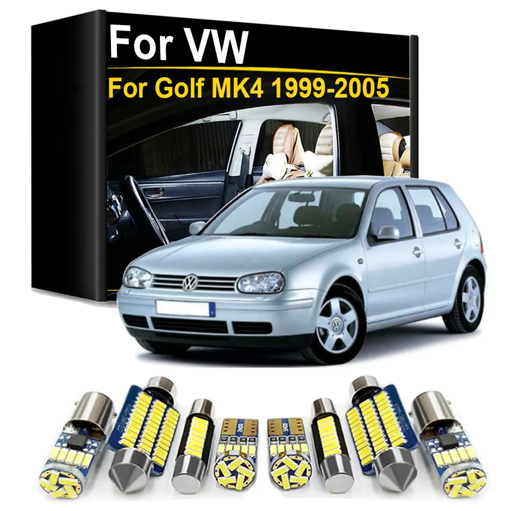 13Pc For VW Volkswagen Golf 4 MK4 1999 2000 2001 2002 2003 2004 2005 LED Interior Dome Reading Light Bulb Kit Accessories Canbus