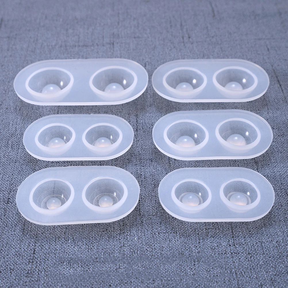 

6pcs Crystal Epoxy Diy Jewelry Making Tool Resin Pendant Mold Silicone Casting Mold For Handicraft Use For Women Kids