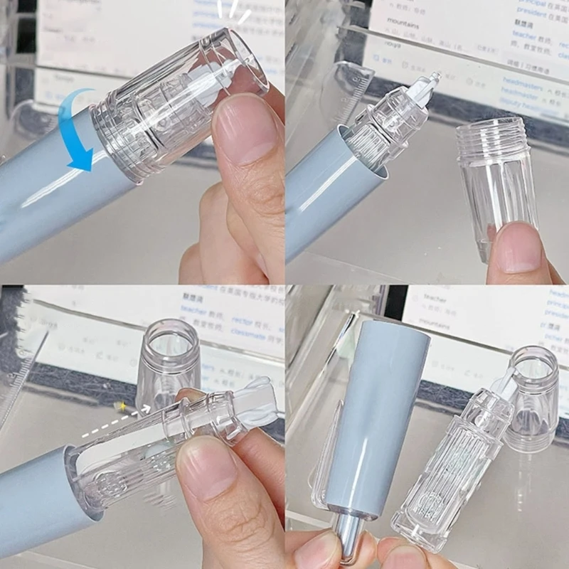 Y1UB 6Pieces Refillable White Out Tape Pens Equipped with Replacement Cores Set