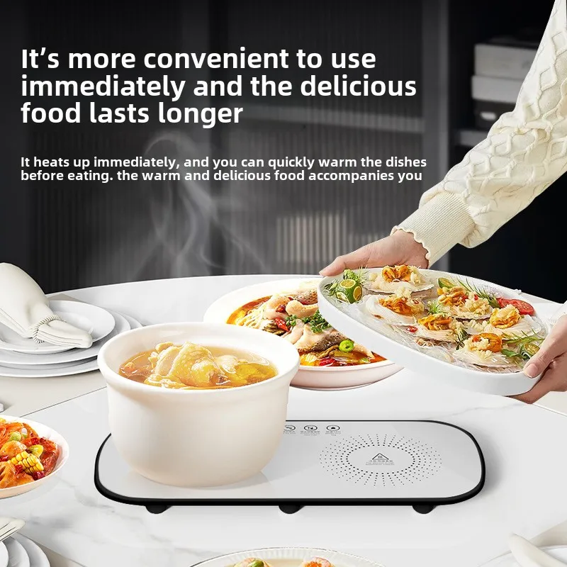 Mesa de comedor multifuncional para el hogar, tabla calefactora para mantener la comida caliente, cojín para leche y queso, estera para comida caliente de 220V