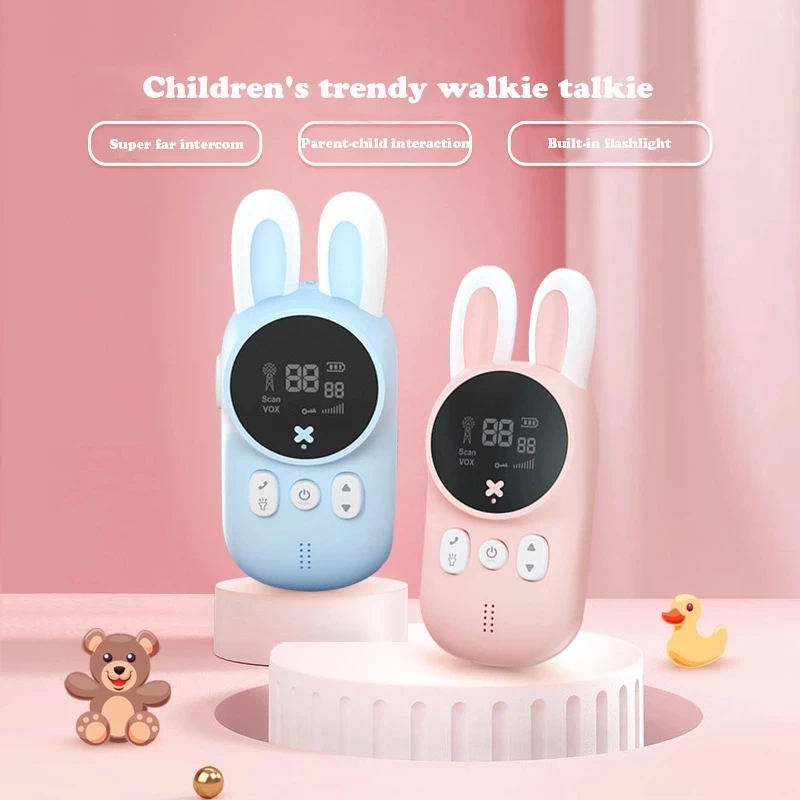 2pcs Kids Walkie Talkie Electronic Wireless Phone for Children Portable Talkie Walkie Long Reception Intercom Talking Machine