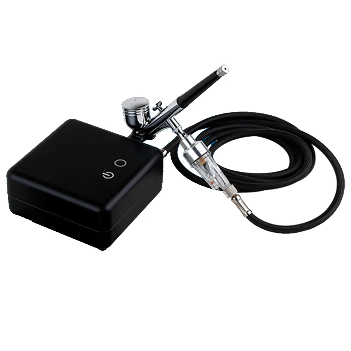 Mini bomba de aerógrafo N18R, juego de aerógrafo de tatuaje de maquillaje de uñas, herramienta de pintura de coche de pastel modelo enchufe negro de la UE