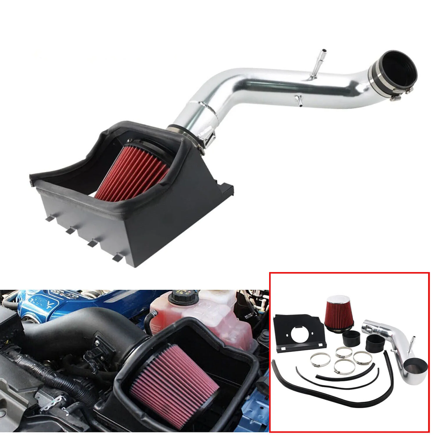 8Pcs/Lots  For Ford 2011-2014 DR349 F150 5.0 Liter V8 Engine Cold Air Intake Kit System Heat Shield