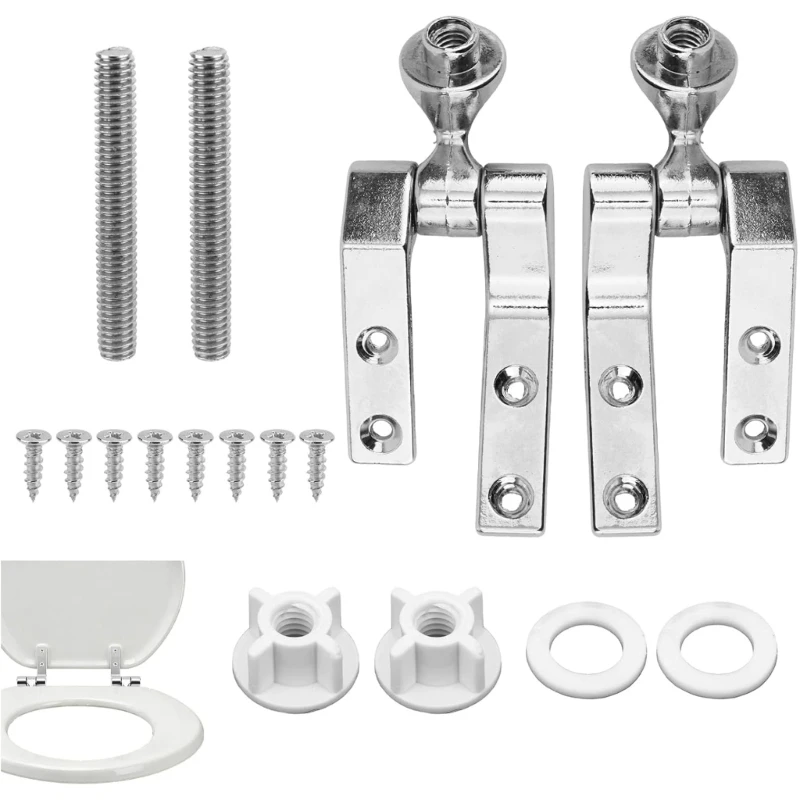 Toilet Hinge Repair Set Includes Screws Toilet Joint Bolts for Home