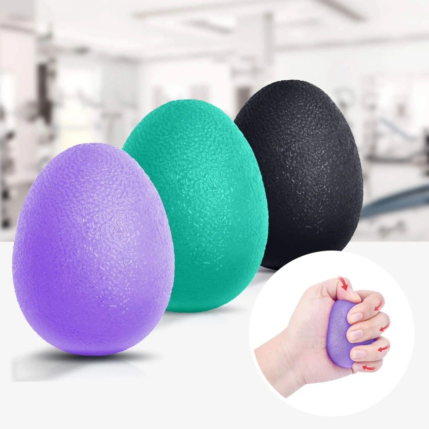 Hand Grip Strength Trainer Stress Relief Ball for Adults and Kids Wrist Rehab Therapy Hand Strengthening Devices Squishy Tools
