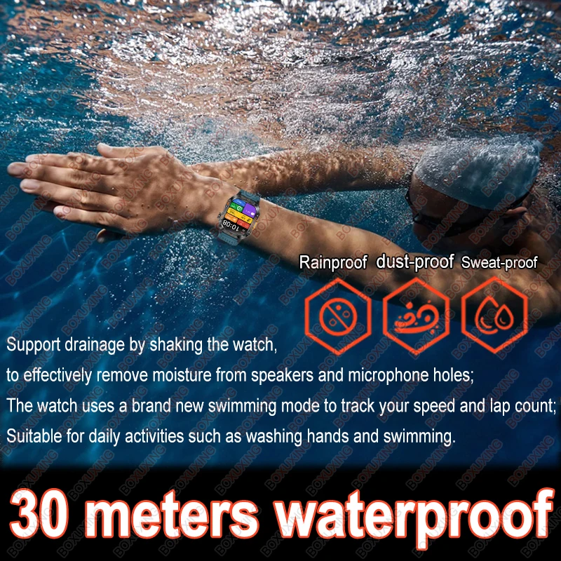 ใหม่ทหารเกรด GPS สมาร์ทนาฬิกาผู้ชายสำหรับ XIAOMI 3ATM กันน้ำเข็มทิศ 540mAh บลูทูธโทร 100 + กีฬาอัตราการเต้นของหัวใจสมาร์ทวอทช์