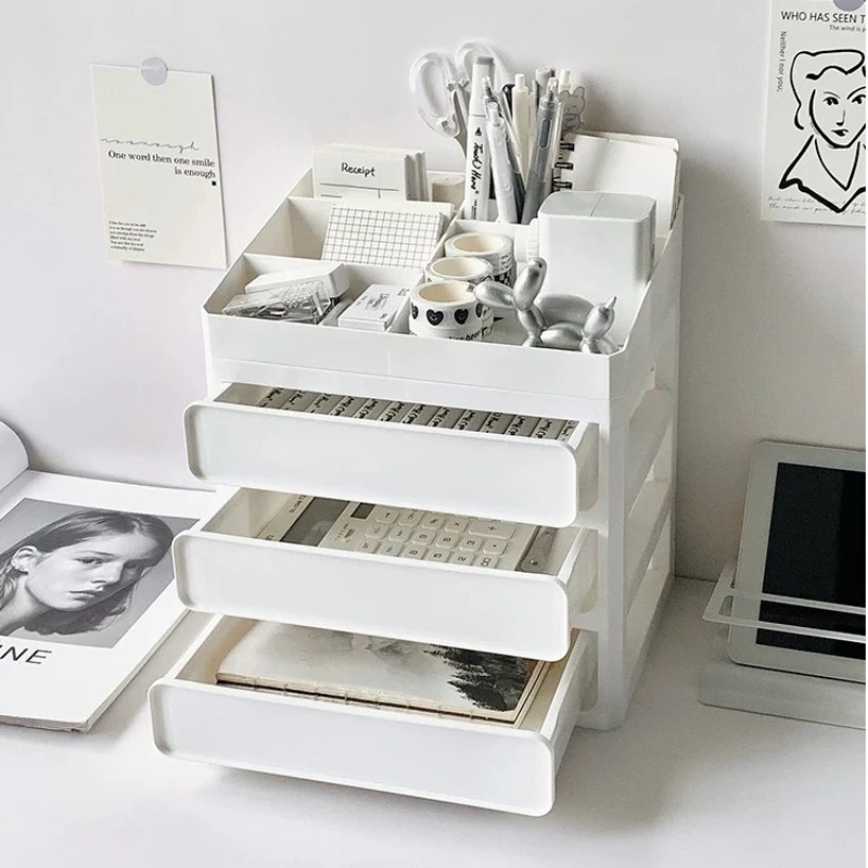 

Пластиковый органайзер, настольный ящик для хранения, ящик для корейской косметики, многослойный шкаф для хранения, студенческое общежитие, разные чехлы