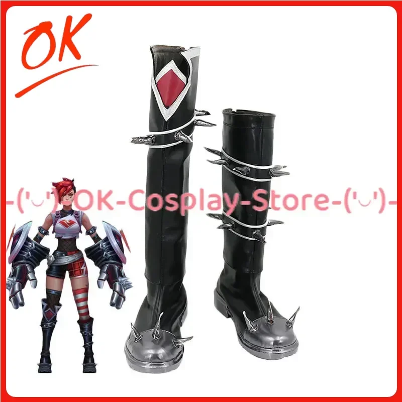 

[Индивидуальные] LOL Heartache Heartthrob Vi Обувь для косплея День святого Валентина Аниме Ролевая игра Хэллоуин Карнавальная вечеринка Сапоги из искусственной кожи