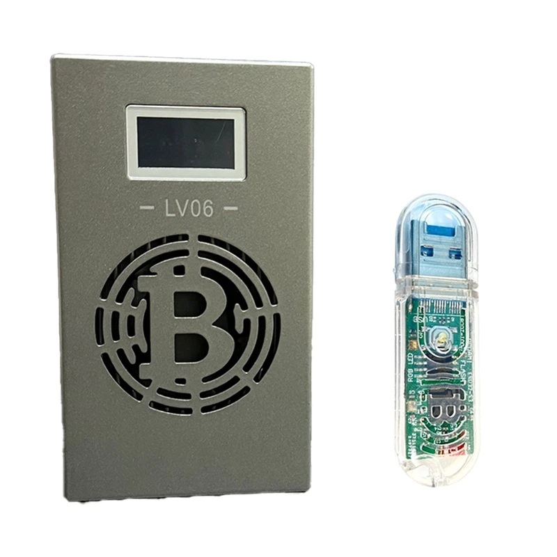 1Pcs LV06+1Pc LV03 Lucky Miner V6 Silent Miner Machine Btc Miner Bsv Btc Bch Dgb Crypto Mining Machine Lottery Miner