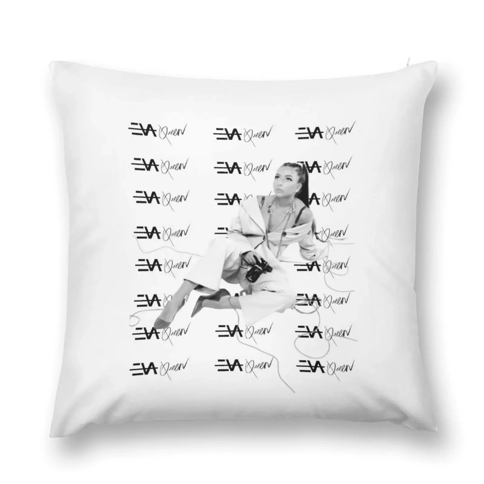 Eva queen - Portrait noir et blanc classique Throw Pillow Christmas Pillow Covers Pillow Cases Decorative Bed pillowcases