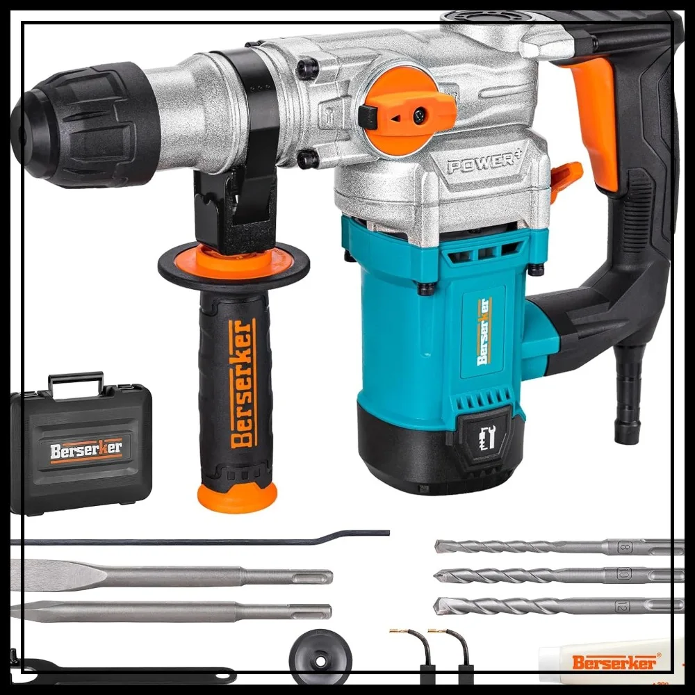 

1-1/8" SDS-Plus Rotary Hammer Drill 9A 3 Functions Corded Concrete Breaker with Safety Clutch