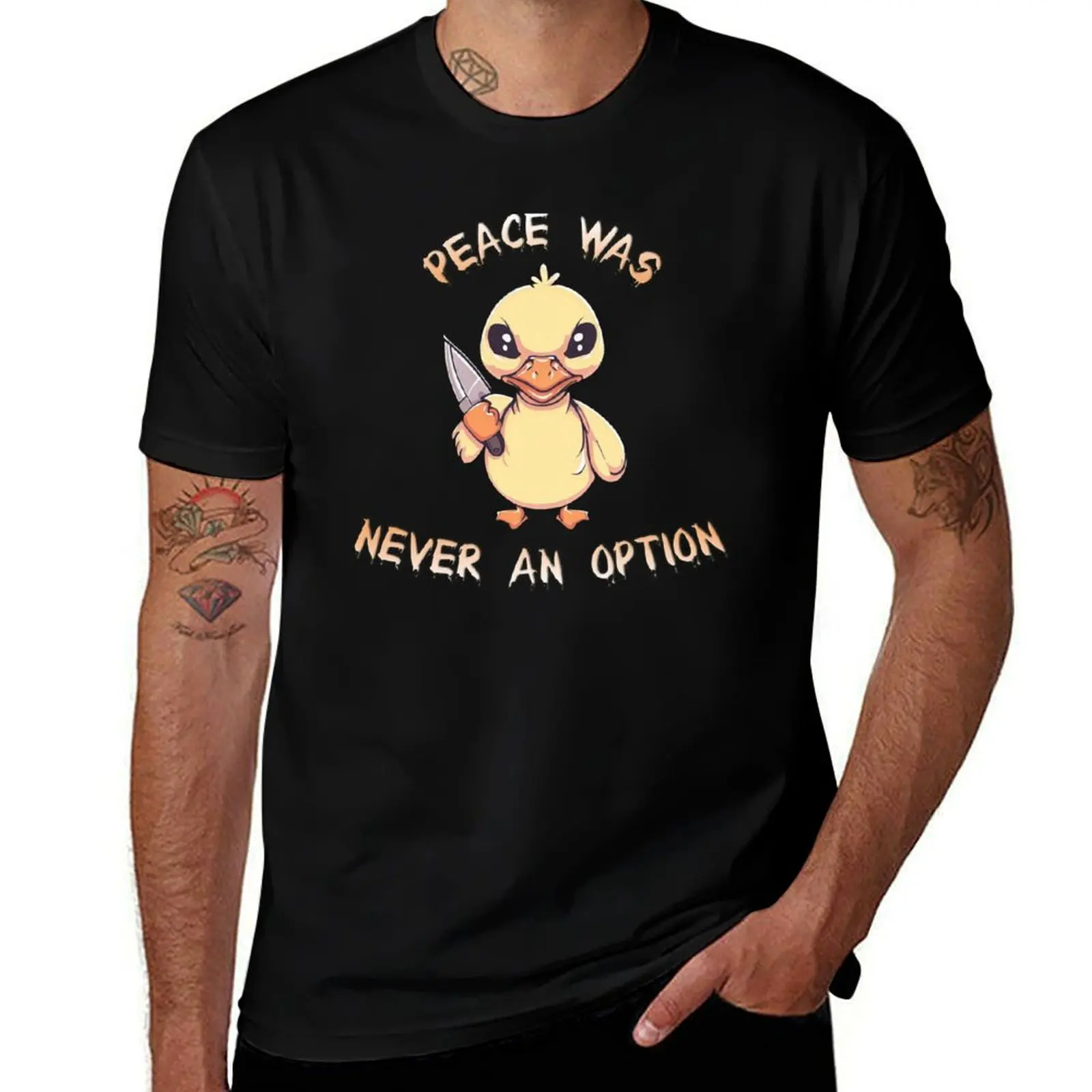 Peace Was Never An Option T-Shirt Daily Casual Short Sleeve Tee Shirt T-Shirt