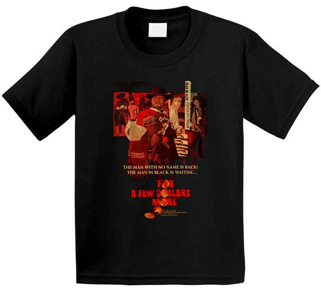 Western for A Few Dollars More Clint Eastwood T Shirt Men's T-Shirt Short Sleeve for All-Season