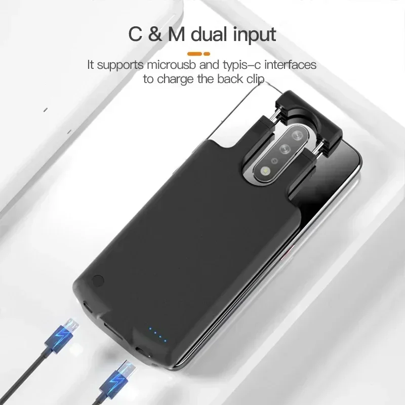 Uniwersalny power bank 10000mAh do iPhone 17 16 15 Pro Max Samsung Huawei Xiaomi Redmi Oneplus Oppo, etui z funkcją ładowarki.