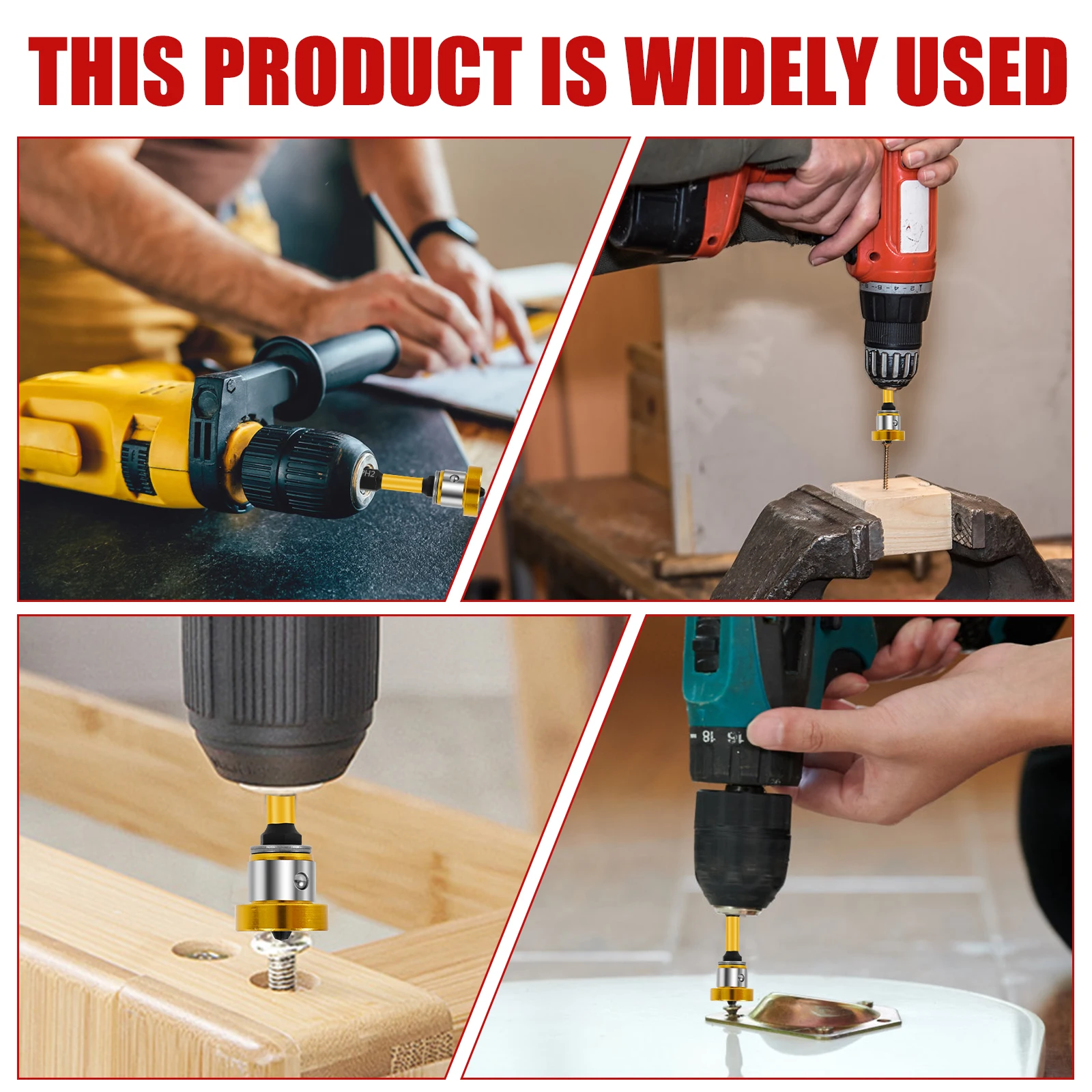 10 Pcs Drywall Screw Setter with 1/4" Hex Shank Magnetic Positioning Screwdriver Bit with Depth Stop 50mm PH2 Drywall Screw Bit