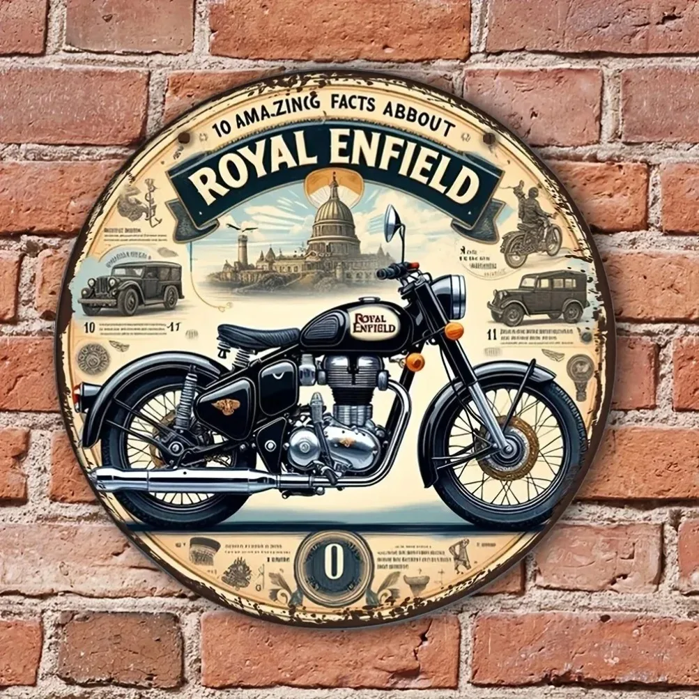 علامة معدنية عتيقة | الرجعية جولة وجدار الفن | ديكور للمرآب والمقهى والبار والحديقة + هدية #1