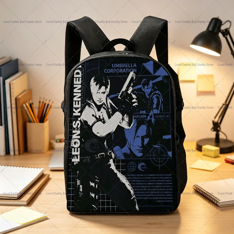 Residents Evil Requiem Backpack 3D Print Game Kennedy School Bookbag Casual Travel Laptop Rucksack Durable Polyester Daypack view 5