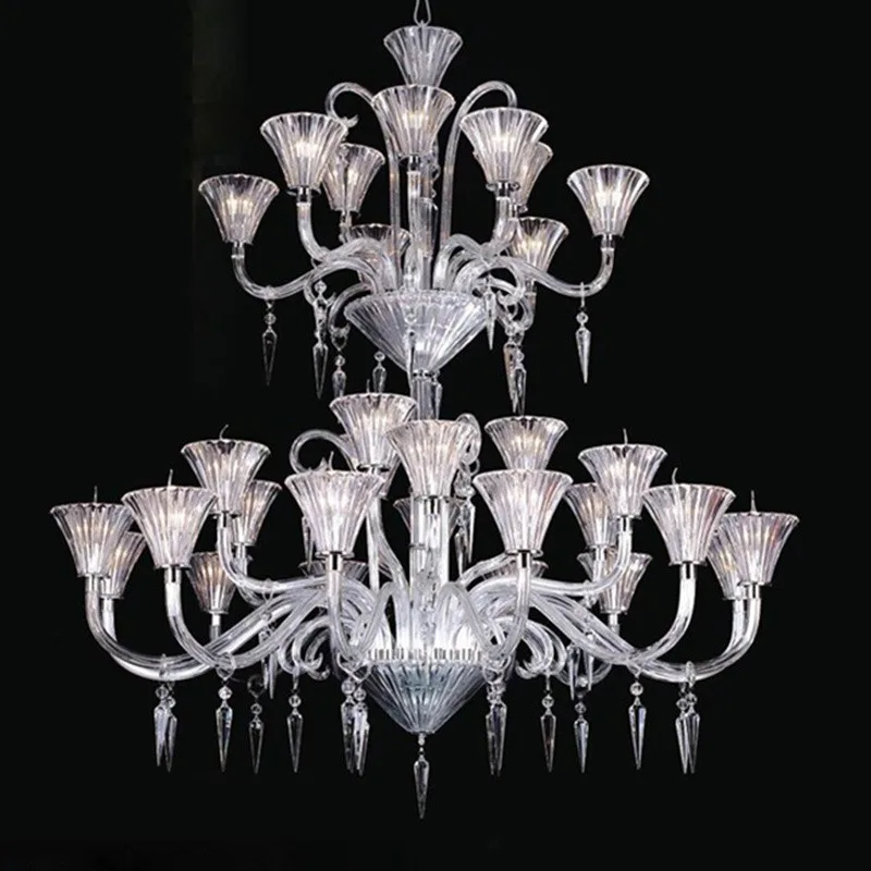 Crystal Chandelier Living Room European Luxury Atmosphere Creative Personality Led Candle Hotel Bar Club Engineering Lamps