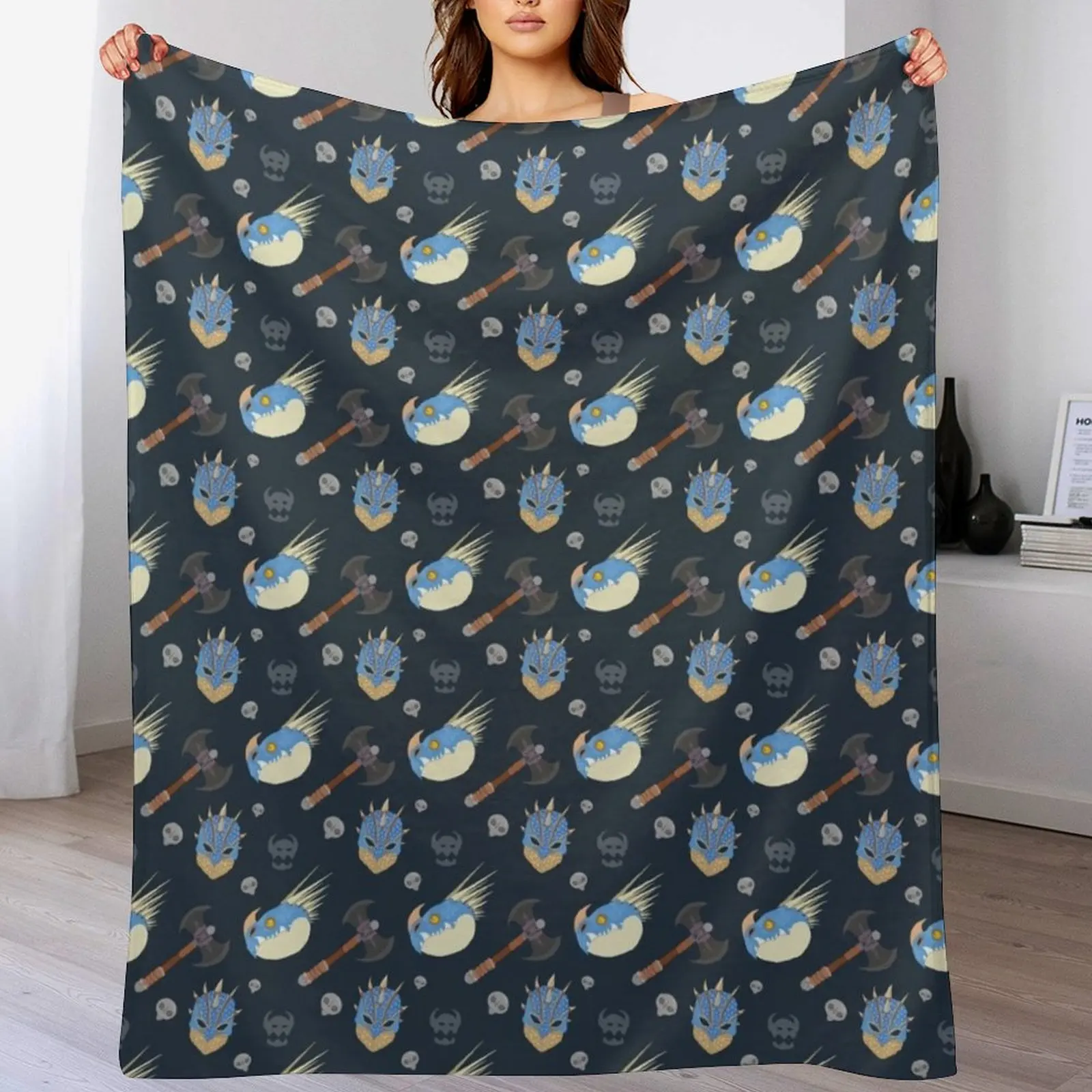 

HTTYD Astrid Pattern Throw Blanket Single Soft Beds cosplay anime Baby Blankets