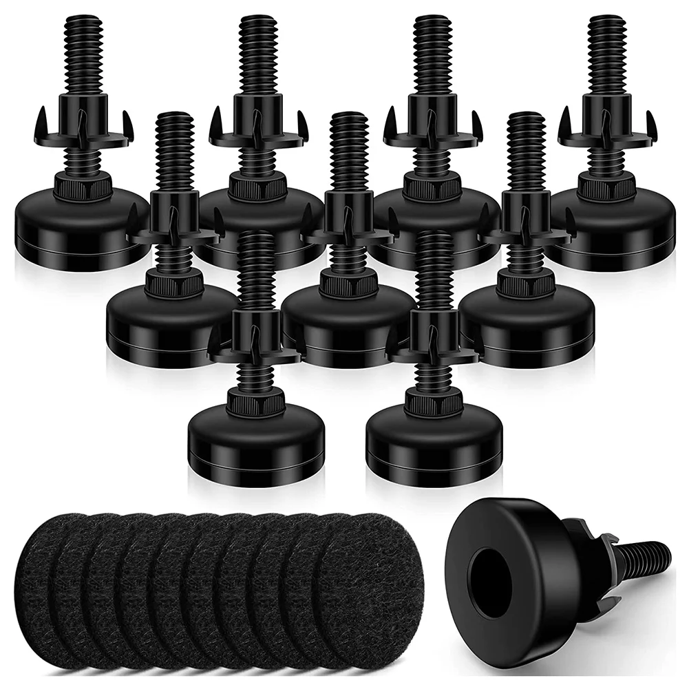 Mobiliário ajustável Nivelamento Pés, Nivelador de Pernas para Armários, Mesas e Cadeiras de Sofá, Kit T- Nut, 10 Set