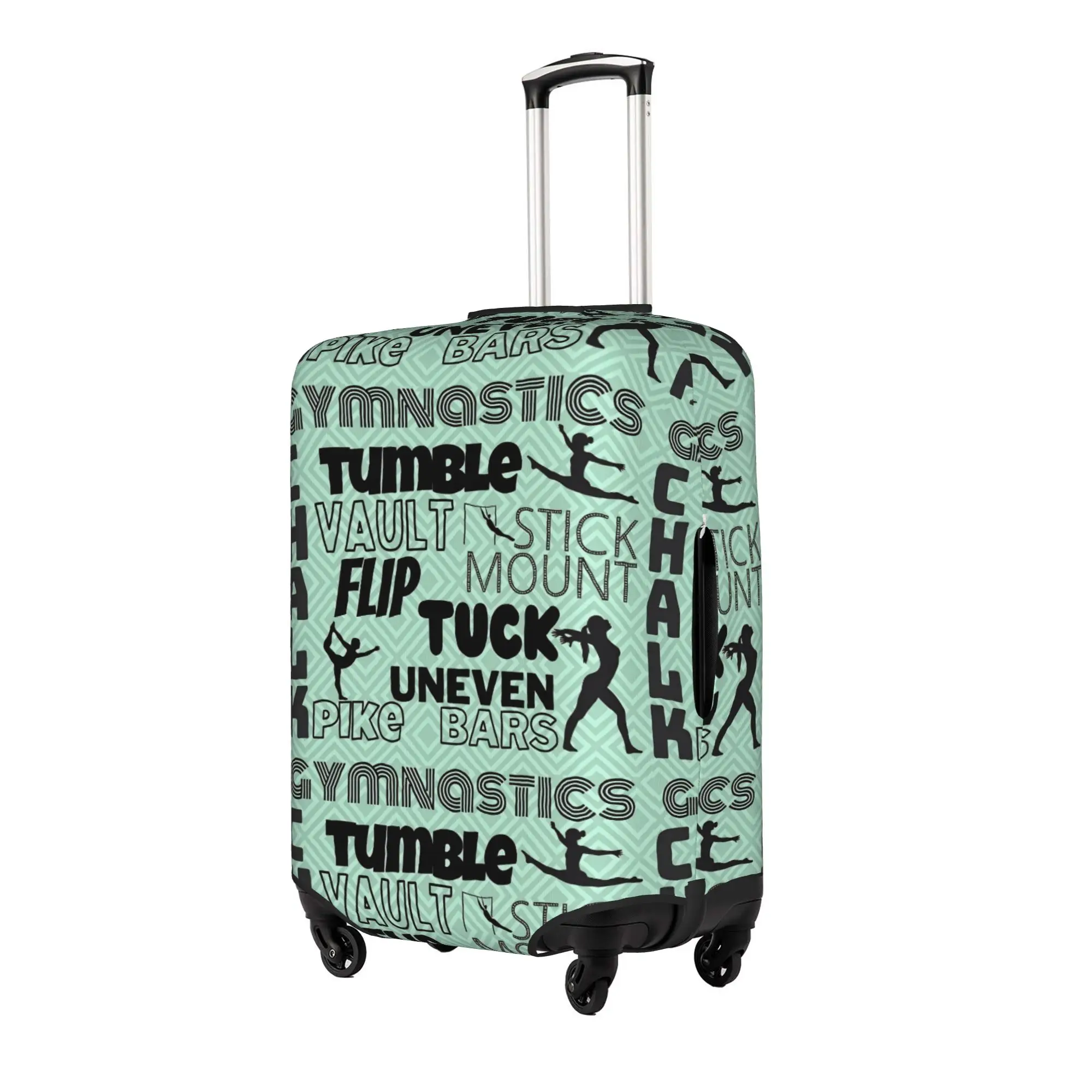 Dance Lover Rhythmic Gymnastics Luggage Cover Protector Cute  Travel Suitcase Protective Cover for 18-32 Inch