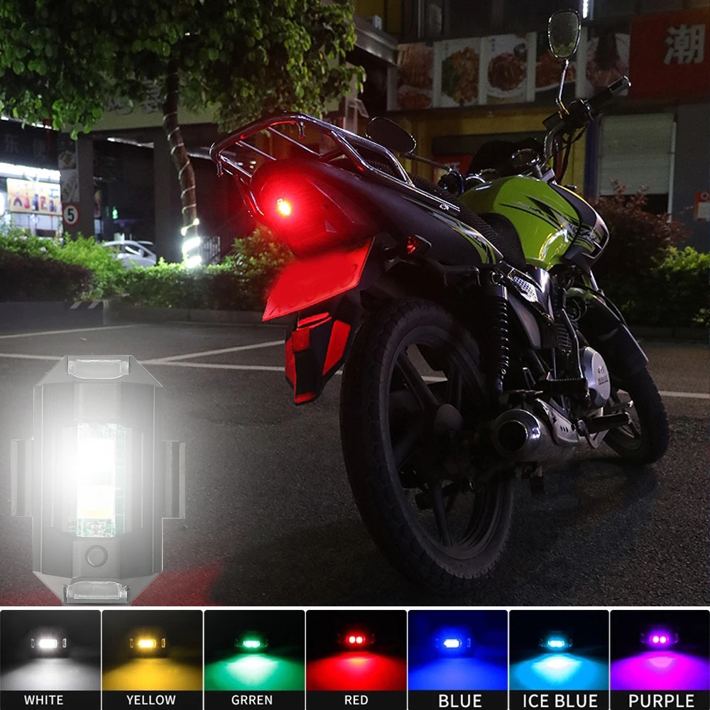 wholesale Motorcycle Tail Warning MINI Light Drone Strobe Light Laser Indicator Motorcycle Motorbike Refit Universal Strobe Ligh