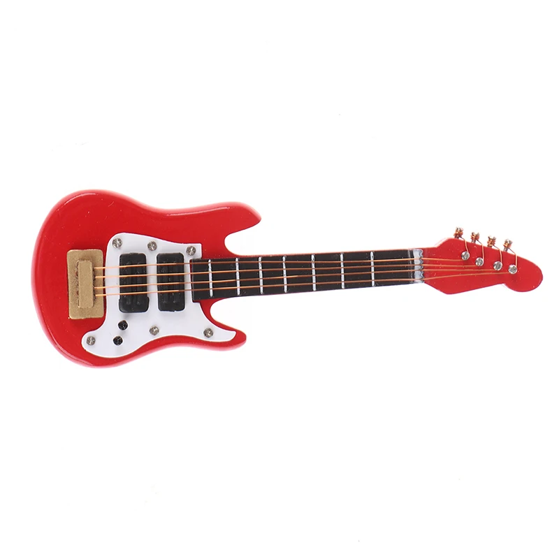 

Hot Sale 1:12 Dollhouse Miniature Music Electric Guitar for Kids Musical Toy House Decor