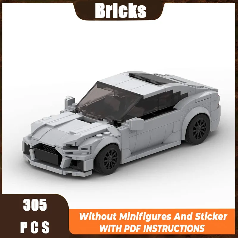 Moc 호환 자동차 모델 RS7 스포츠카 모델 기술 모듈 형 빌딩 블록 선물 크리스마스 어린이 장난감 DIY 세트 조립