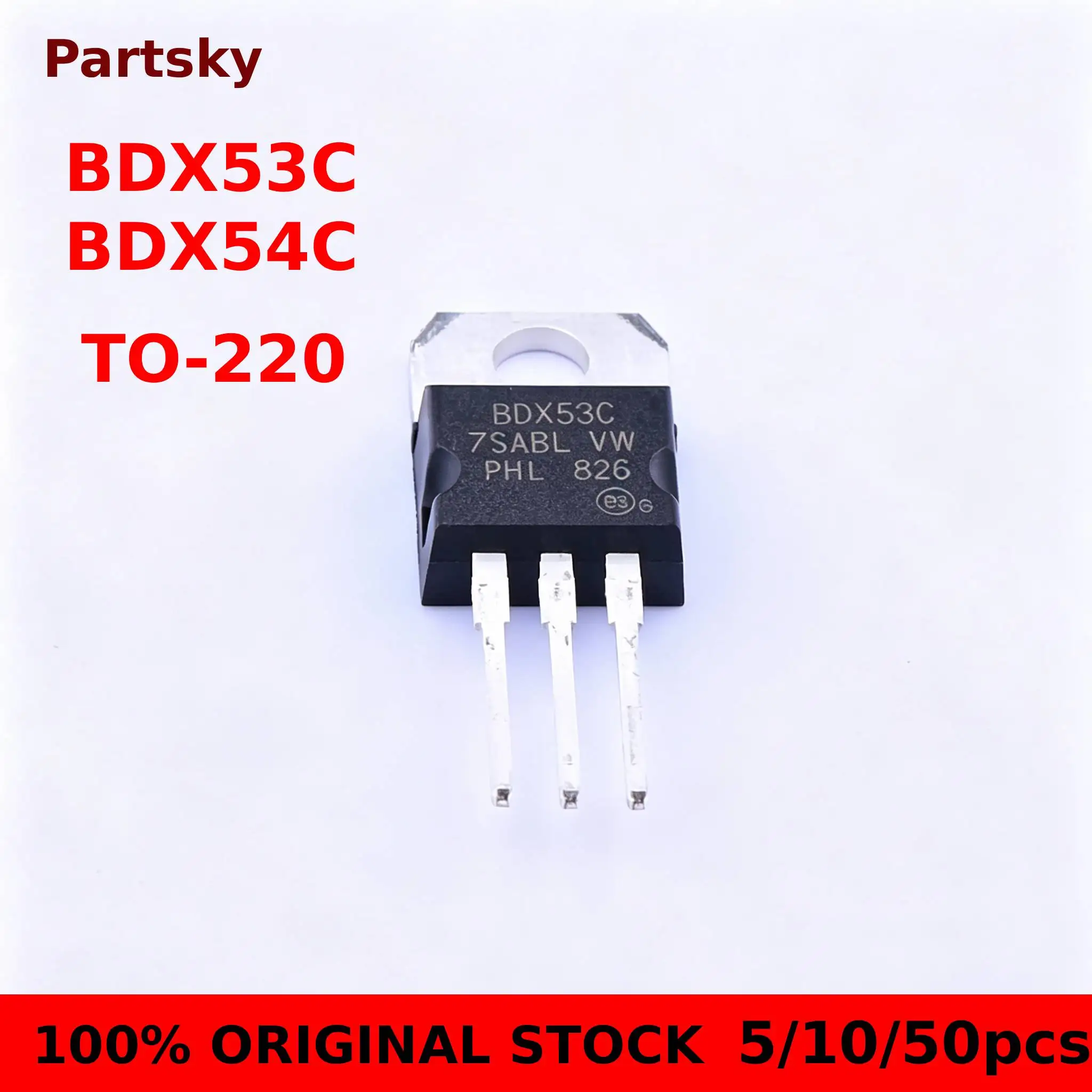 5/10/50PCS NEW BDX53C BDX54C TO-220 100V 8A N-channel Darlington Transistor New Original IN STOCK