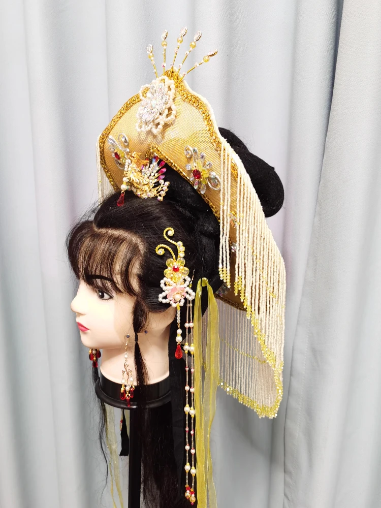 ZOCO ليو يي مرت على كتاب ليكسايد وداع التنين فتاة سانيانغ خوذة قبعة أوبرا هوادان القبعات يو أوبرا هوانغمي أوبرا