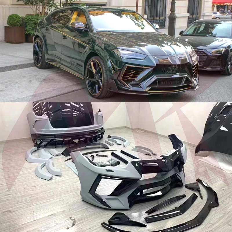 Передний бампер из углеродного волокна FRP, задний бампер, диффузор, боковые юбки, крылья, капот двигателя для Lamborghini Urus, комплекты кузова автомобиля