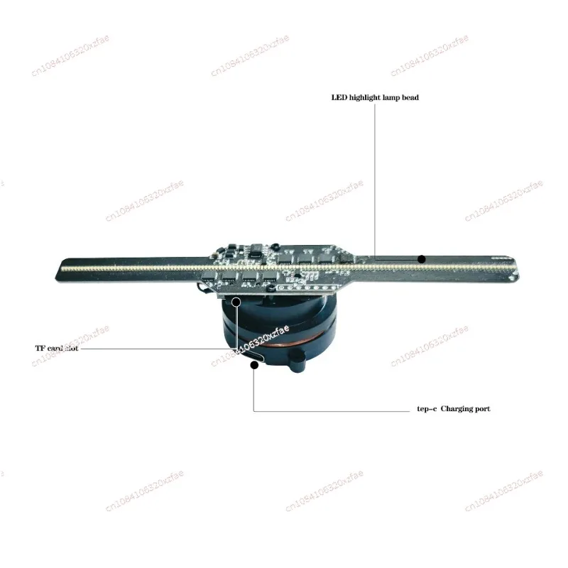Holographic Fan Display! 14CM Vertical 3D LED Fan - Air Floating Ads for Shopping Mall/Expo (Wi-Fi Control+Daylight Visible)