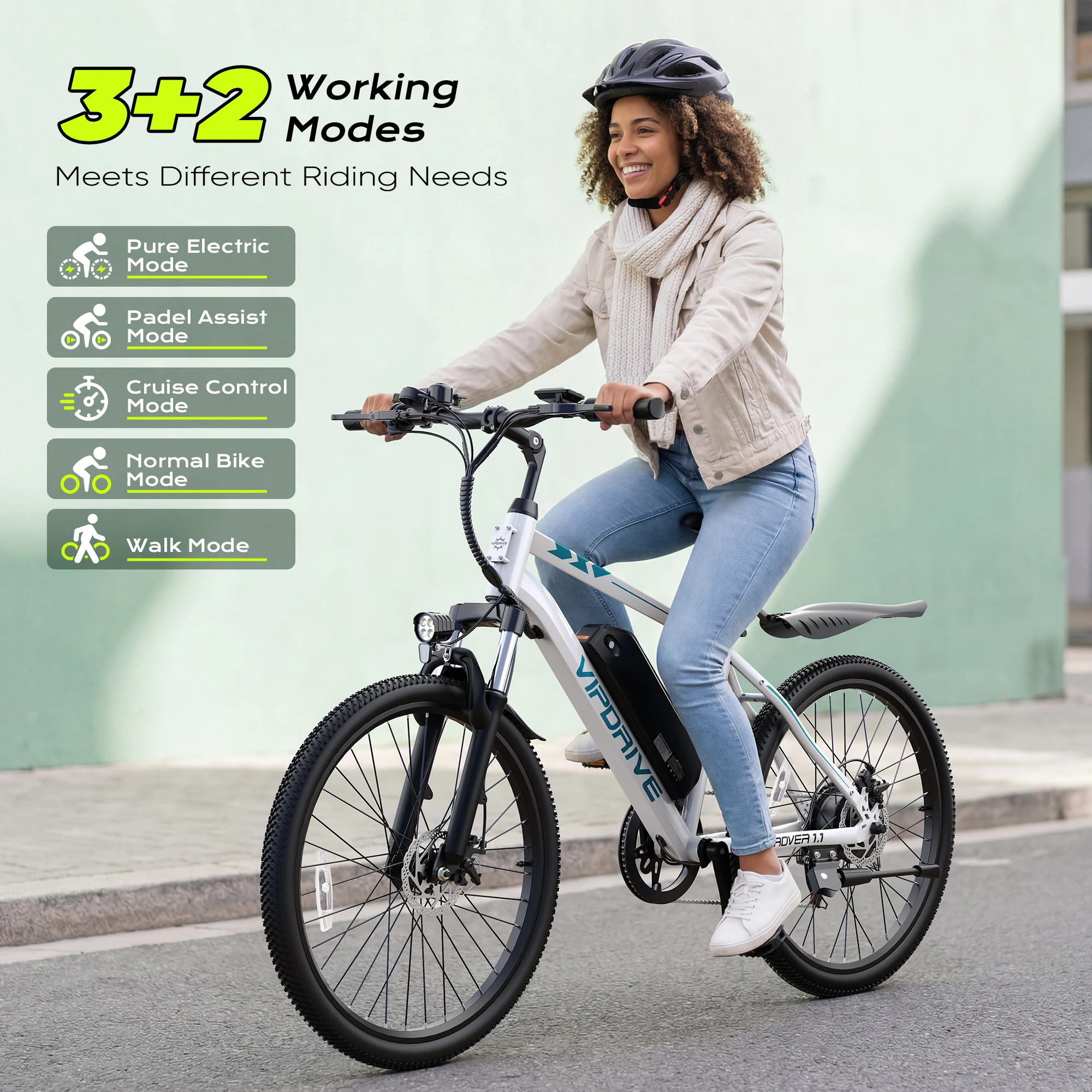 VIPDRIVE Rover 1.1 Adult Electric Bike, 750W Peak Power, 48V 7.8Ah, 24" MTB E-bike, 20MPH Mountain Ebike, 1-Year Warranty view 6