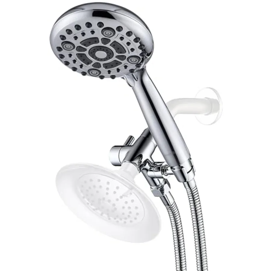 

Handheld Shower Head High Pressure 6 Spray Settings with 3 Way Diverter with Holder Detachable Hand Held Showerhead 4.9 Inch Fa
