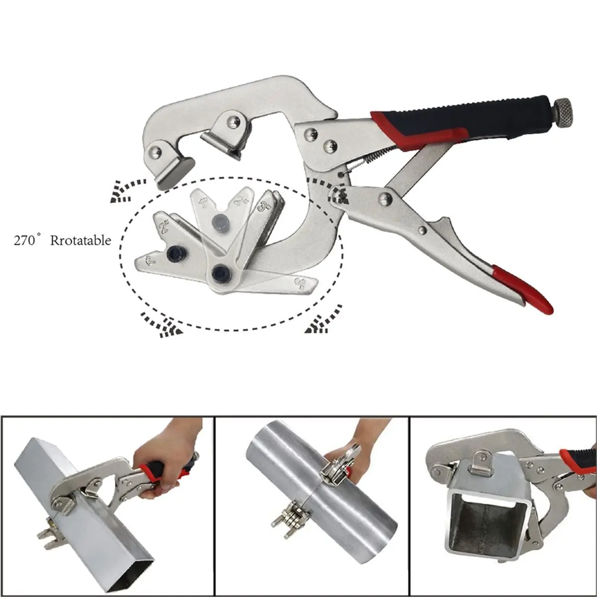 A56K Multi-Purpose Welding Pliers Right Angle C Angle Steel Clamps for Vigorous Welding Adjustable Welding
