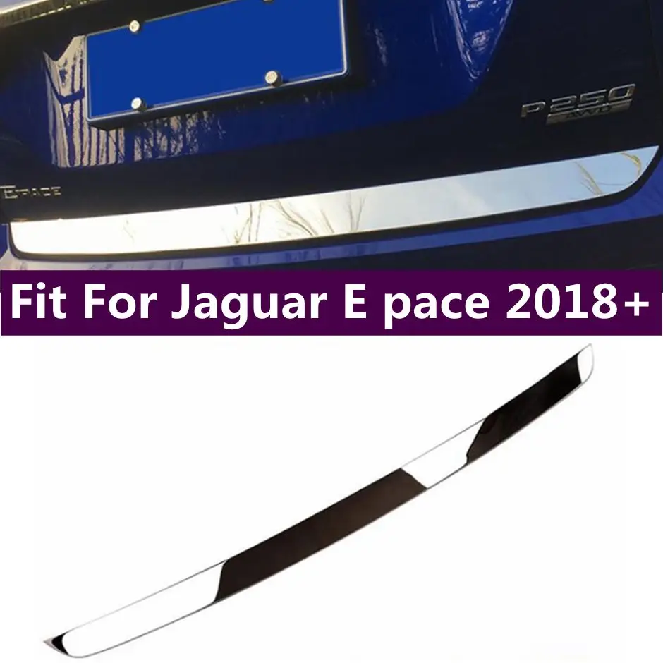 Rear Trunk Door Panel & Tailgate Door Up Strip Cover Trim Fit For Jaguar E-pace E pace 2018 - 2023 Stainless Steel Accessories